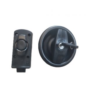 WC door handle with switch