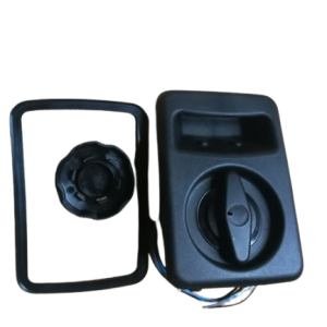 Door handle with two buttons