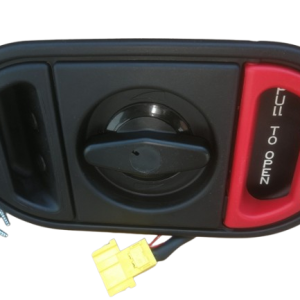 Door handle with two buttons